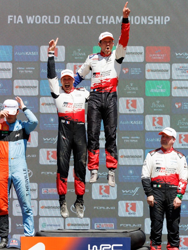 GAZOO Racing Celebrates Double Podium Triumph at Acropolis Rally Greece 